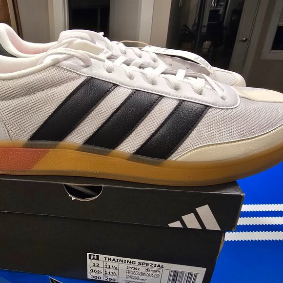 Adidas Training Spezial White Black Gum JP7392 Mens Size 10 Crossfit NEW CORDURA - Picture 1 of 16